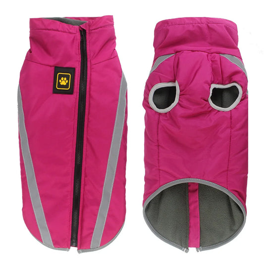 Vestiti Impermeabili per Cani Di Taglia Grande Giacche Invernali Calde per Cani Di Taglia Grande Cappotto Imbottito in Pile per Animali Domestici Abbigliamento per Cani Dal Design Riflettente Di Sicurezza