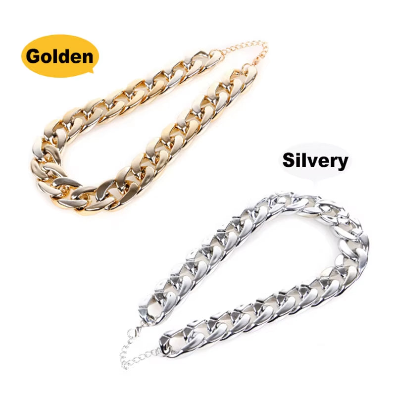 Collare per Cani in Plastica Punk Oro Piccola Catena Teddy Bulldog Francese Collana Argenteo/Dorato Accessori per Animali Domestici Collare per Cani