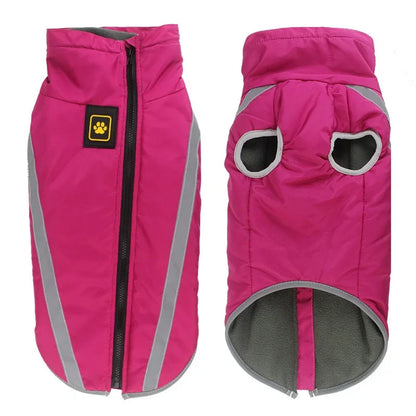 Vestiti Impermeabili per Cani Di Taglia Grande Giacche Invernali Calde per Cani Di Taglia Grande Cappotto Imbottito in Pile per Animali Domestici Abbigliamento per Cani Dal Design Riflettente Di Sicurezza