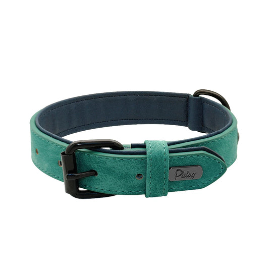 Collare Di Cane Di Cuoio Morbido Imbottito Collare Dell'Animale Domestico per Le Piccole Medie Cani Di Taglia Grande Collari Collare Perro Pitbull Labrador Pastore Tedesco