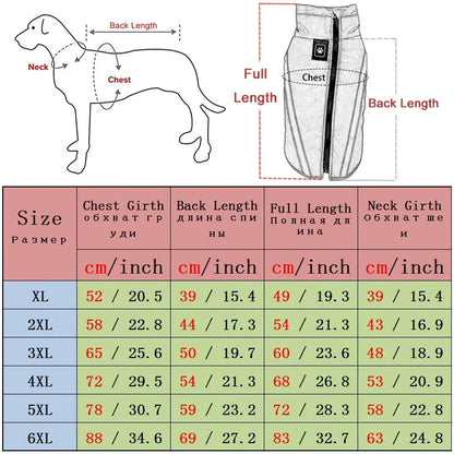 Vestiti Impermeabili per Cani Di Taglia Grande Giacche Invernali Calde per Cani Di Taglia Grande Cappotto Imbottito in Pile per Animali Domestici Abbigliamento per Cani Dal Design Riflettente Di Sicurezza