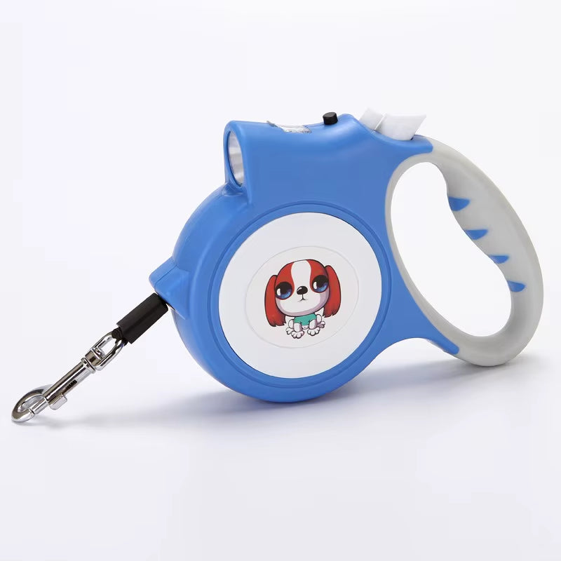 Guinzaglio per Cani Retrattile Con Torcia a LED Guinzaglio per Cani Con Cintura Di Trazione per Cani Staccabile per Cani