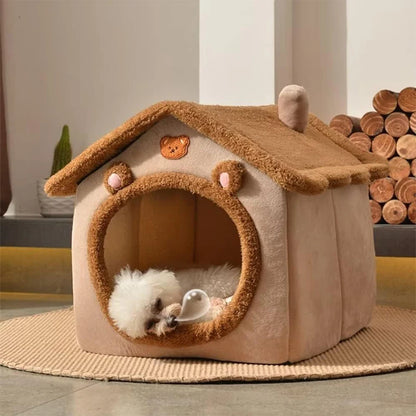 Casetta Pieghevole per Animali Domestici Casetta per Gatti Lavabile Rimovibile Grotta per Cuccioli Divano Letto per Animali Domestici per Cani Extra Piccoli E Gatti Piccoli E Medi