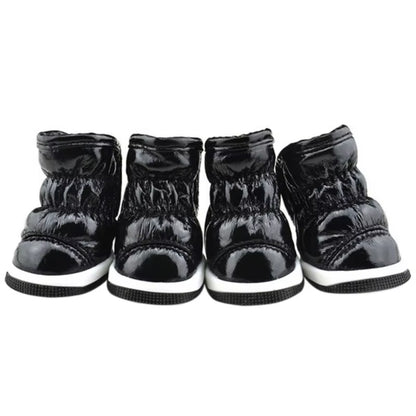 4 Pezzi/Set Scarpe Invernali per Cani per Cani Di Piccola Taglia Caldo Pile Cucciolo Scarpe per Animali Domestici Stivali Da Neve per Cani Impermeabili Chihuahua Yorkie Scarpe Da Orsacchiotto