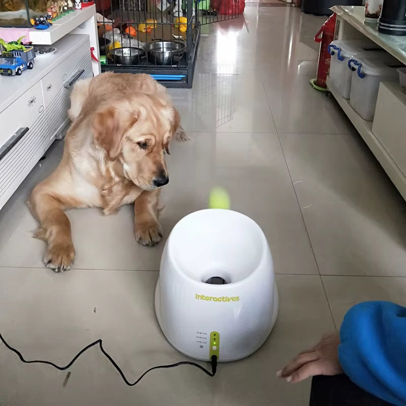 Cane Giocattoli per Animali Domestici Lanciatore Di Tennis Macchina Da Lancio Automatica Dispositivo Di Lancio Di Palline per Animali Domestici 3/6/9M Emissione Di Sezioni Con Addestramento Di Cani a 3 Palline