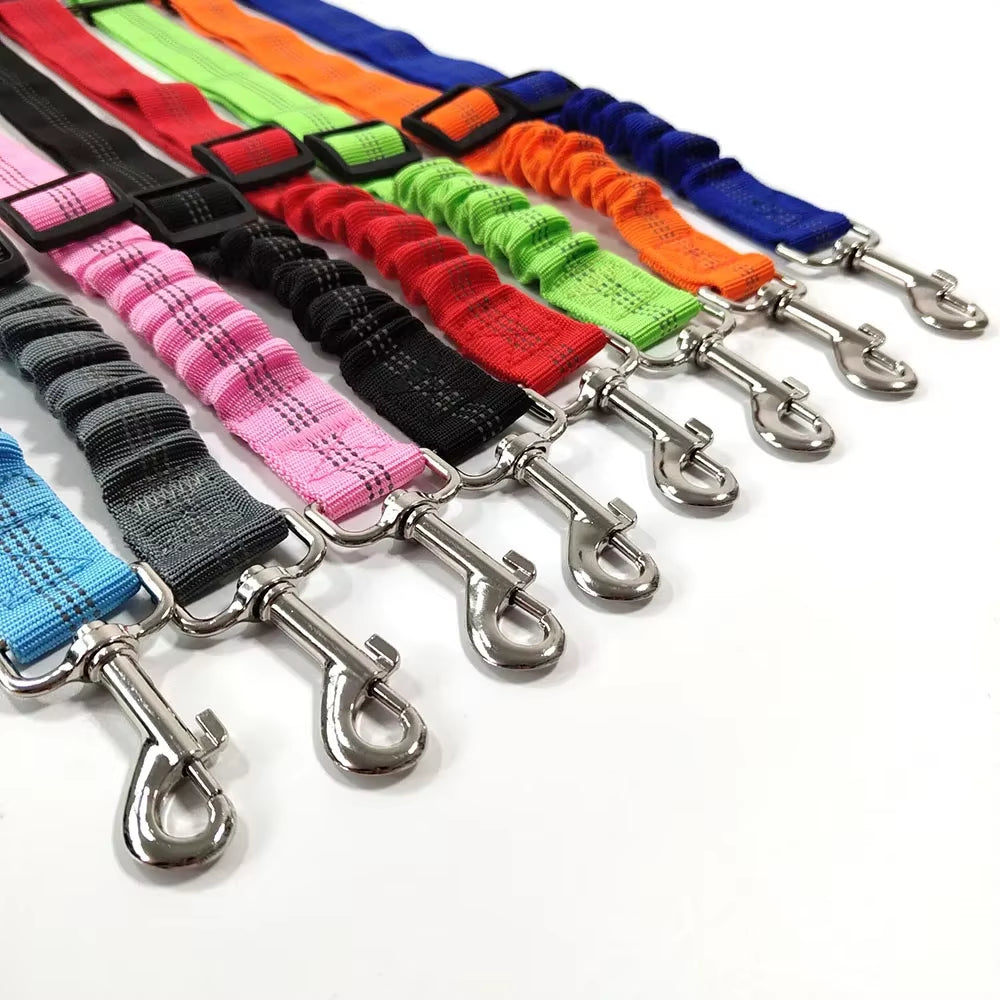 Forniture per Animali Domestici Cintura Di Sicurezza per Auto Cintura Di Sicurezza per Cani Guinzaglio per Cani Cintura per Veicolo Ammortizzazione Regolabile Corda Di Sicurezza Elastica Riflettente per Cani E Gatti