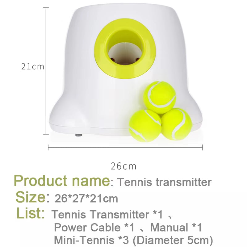 Cane Giocattoli per Animali Domestici Lanciatore Di Tennis Macchina Da Lancio Automatica Dispositivo Di Lancio Di Palline per Animali Domestici 3/6/9M Emissione Di Sezioni Con Addestramento Di Cani a 3 Palline