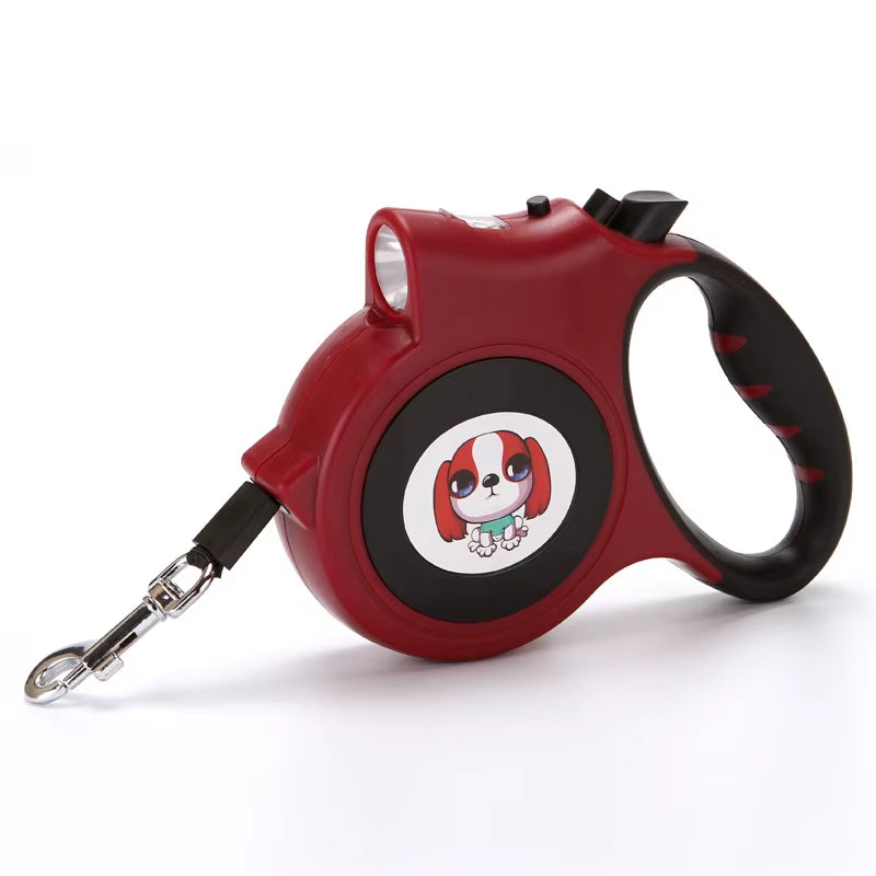 Guinzaglio per Cani Retrattile Con Torcia a LED Guinzaglio per Cani Con Cintura Di Trazione per Cani Staccabile per Cani