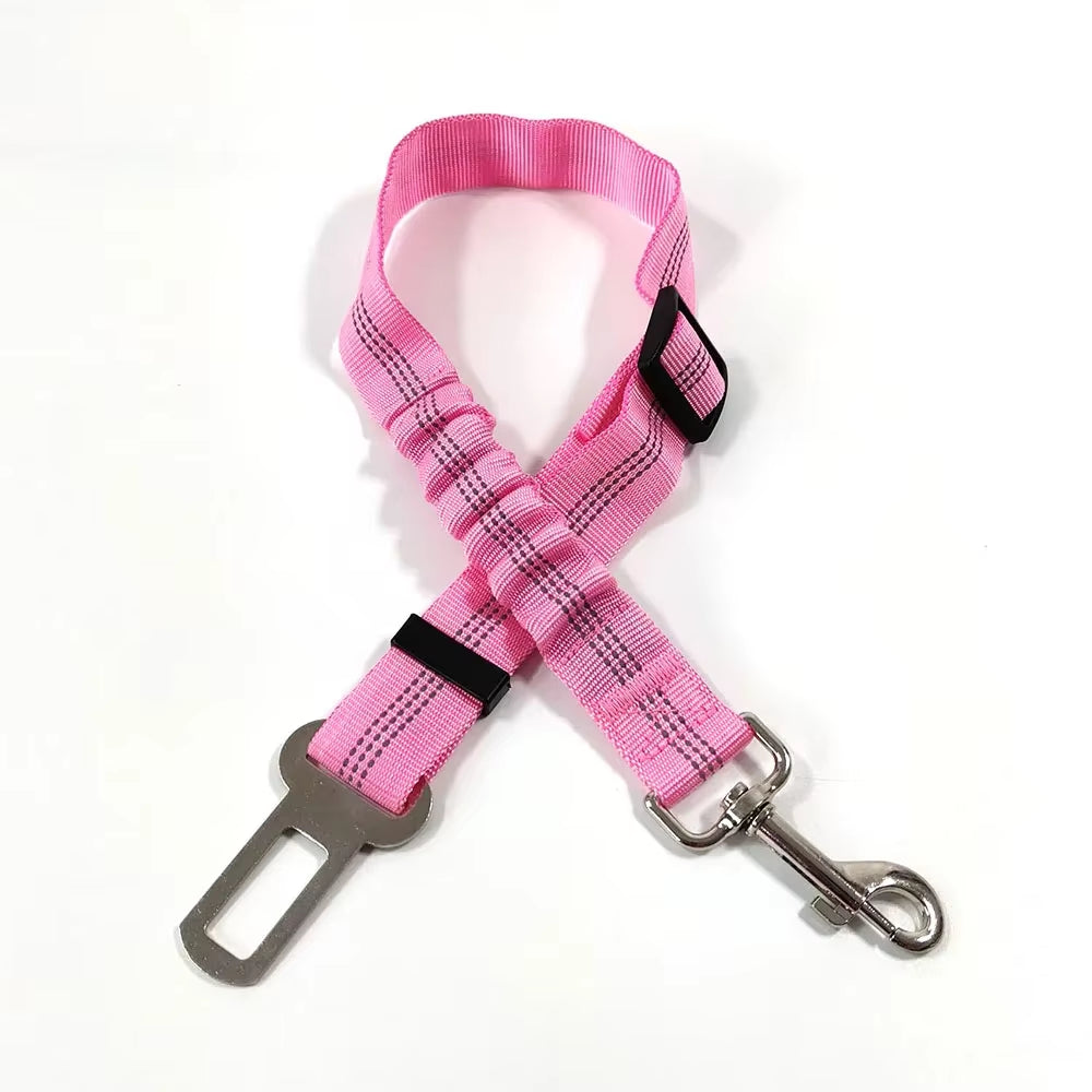 Forniture per Animali Domestici Cintura Di Sicurezza per Auto Cintura Di Sicurezza per Cani Guinzaglio per Cani Cintura per Veicolo Ammortizzazione Regolabile Corda Di Sicurezza Elastica Riflettente per Cani E Gatti