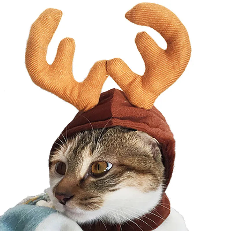 Cappello Di Natale Costume Da Compagnia Di Halloween per Costumi Da Cucciolo Di Cane Gatto Sciarpa Regalo Capodanno Babbo Natale Cosplay Halloween Dog Cat Supply
