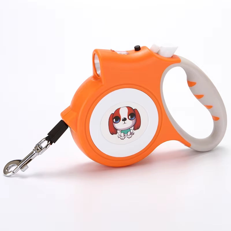 Guinzaglio per Cani Retrattile Con Torcia a LED Guinzaglio per Cani Con Cintura Di Trazione per Cani Staccabile per Cani
