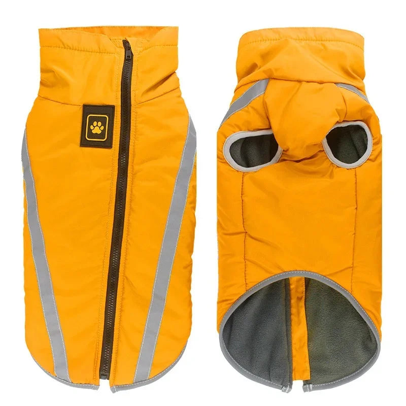 Vestiti Impermeabili per Cani Di Taglia Grande Giacche Invernali Calde per Cani Di Taglia Grande Cappotto Imbottito in Pile per Animali Domestici Abbigliamento per Cani Dal Design Riflettente Di Sicurezza