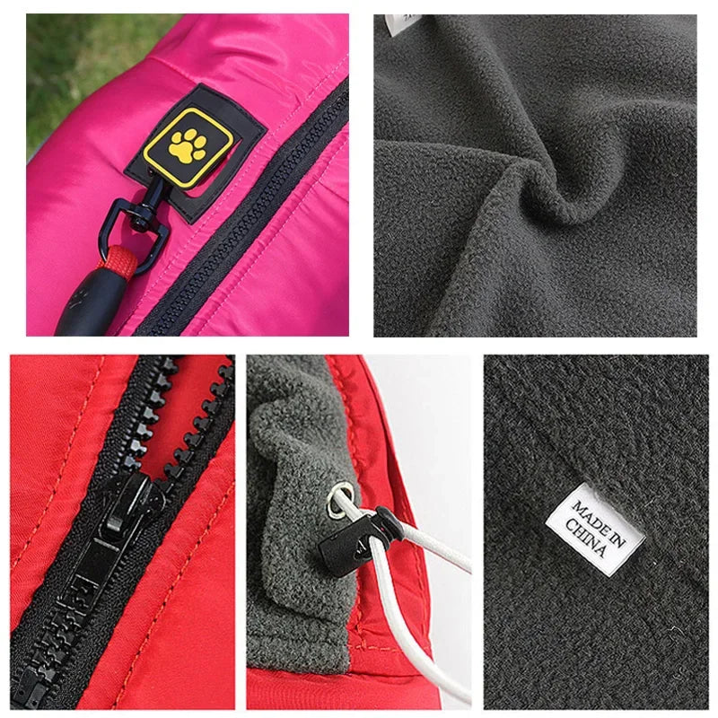 Vestiti Impermeabili per Cani Di Taglia Grande Giacche Invernali Calde per Cani Di Taglia Grande Cappotto Imbottito in Pile per Animali Domestici Abbigliamento per Cani Dal Design Riflettente Di Sicurezza