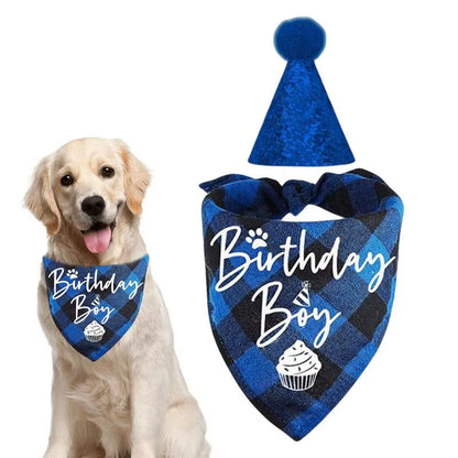 NEW Pet Birthday Party Hat Cats Dog Birthday Hat Dog Birthday Triangle Scarf Cat Accessories Party Wear Decoration Pet Product