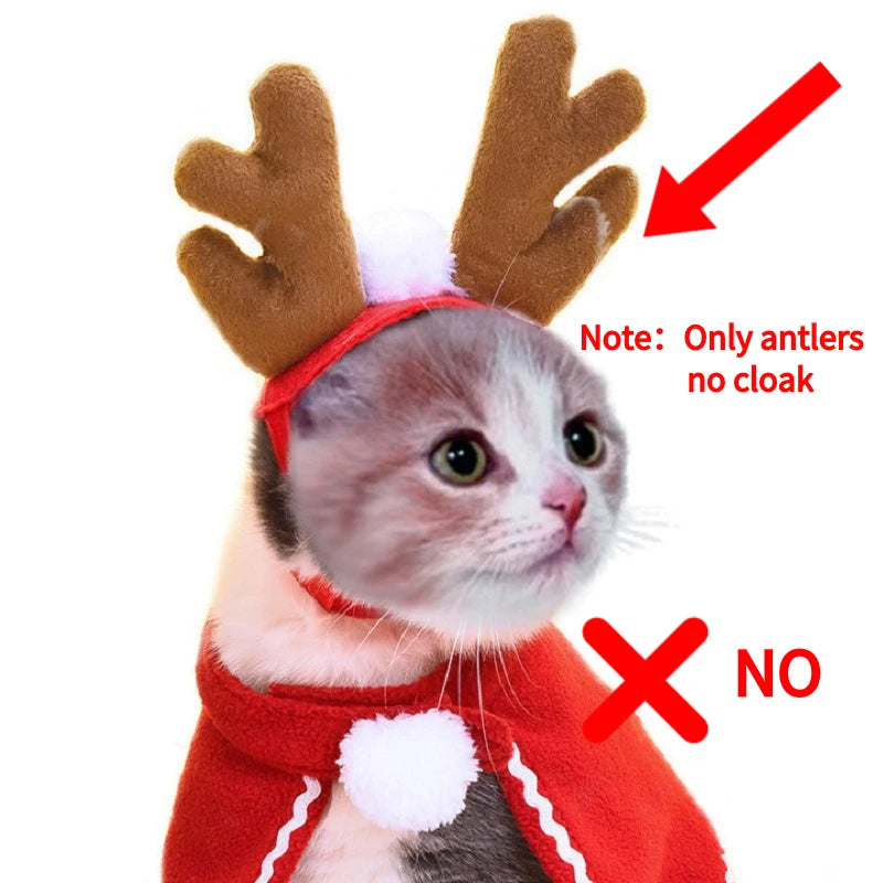Cappello Di Natale Costume Da Compagnia Di Halloween per Costumi Da Cucciolo Di Cane Gatto Sciarpa Regalo Capodanno Babbo Natale Cosplay Halloween Dog Cat Supply