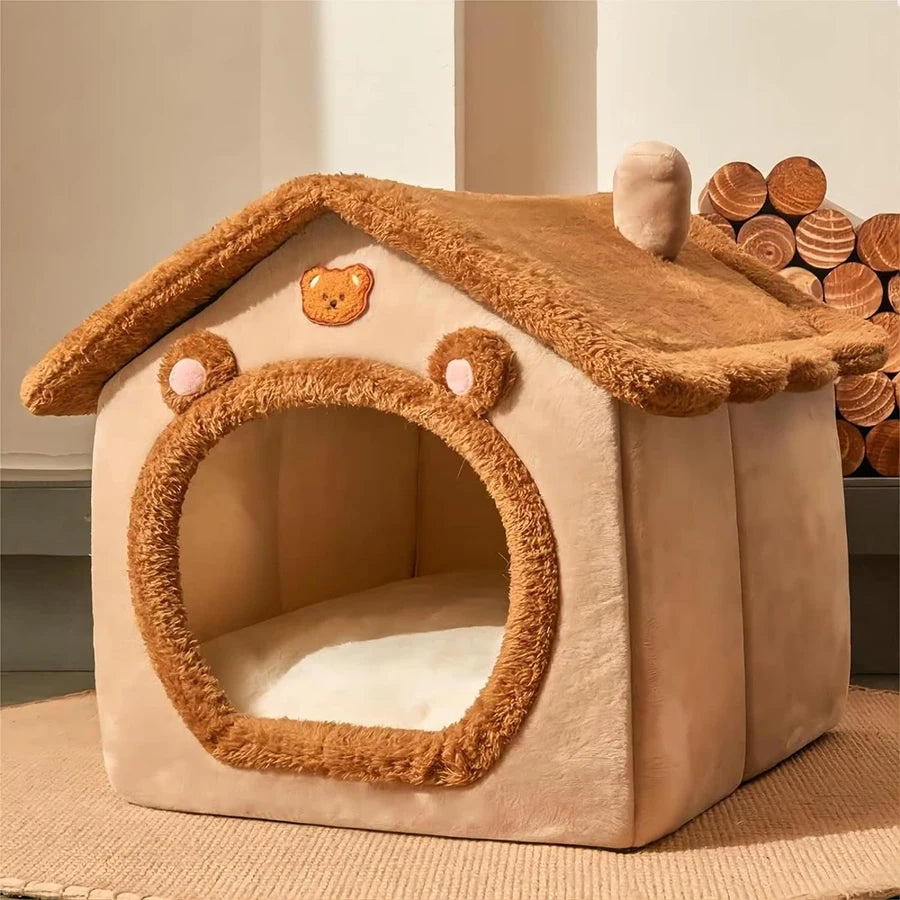 Casetta Pieghevole per Animali Domestici Casetta per Gatti Lavabile Rimovibile Grotta per Cuccioli Divano Letto per Animali Domestici per Cani Extra Piccoli E Gatti Piccoli E Medi