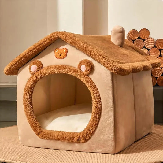 Casetta Pieghevole per Animali Domestici Casetta per Gatti Lavabile Rimovibile Grotta per Cuccioli Divano Letto per Animali Domestici per Cani Extra Piccoli E Gatti Piccoli E Medi