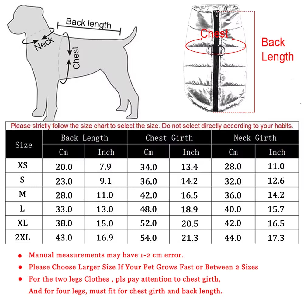 Vestiti per Cani Di Piccola Taglia Giacca Impermeabile per Cani Di Grossa Taglia Autunno Inverno Cappotto Caldo per Cani Da Compagnia Abbigliamento per Cani Chihuahua Bulldog Francese