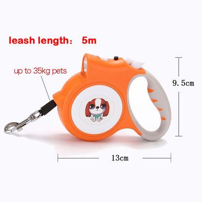 Guinzaglio per Cani Retrattile Con Torcia a LED Guinzaglio per Cani Con Cintura Di Trazione per Cani Staccabile per Cani