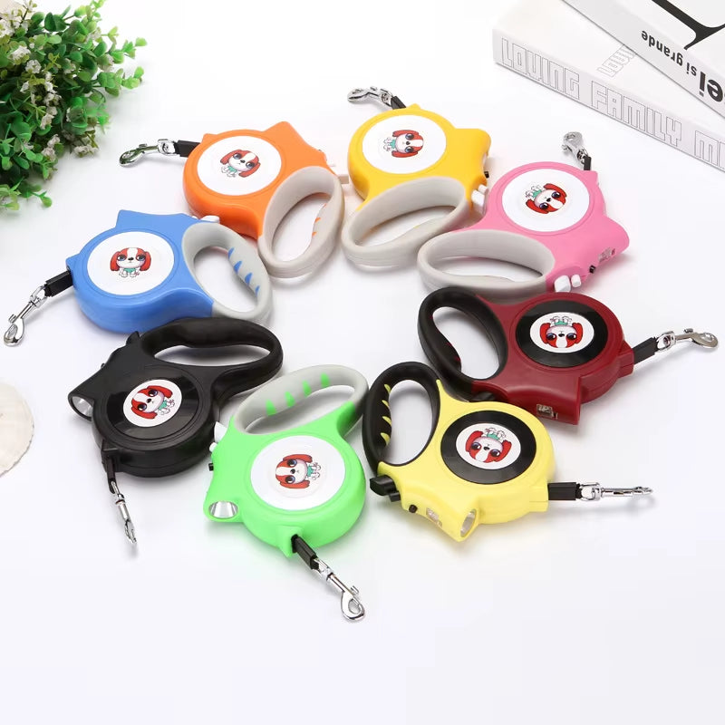 Guinzaglio per Cani Retrattile Con Torcia a LED Guinzaglio per Cani Con Cintura Di Trazione per Cani Staccabile per Cani