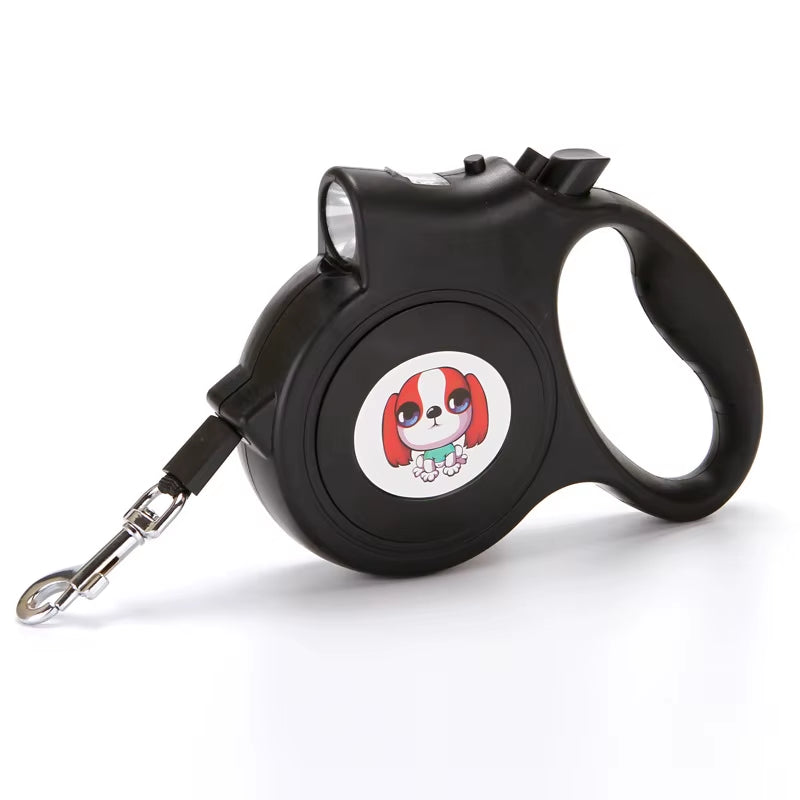 Guinzaglio per Cani Retrattile Con Torcia a LED Guinzaglio per Cani Con Cintura Di Trazione per Cani Staccabile per Cani