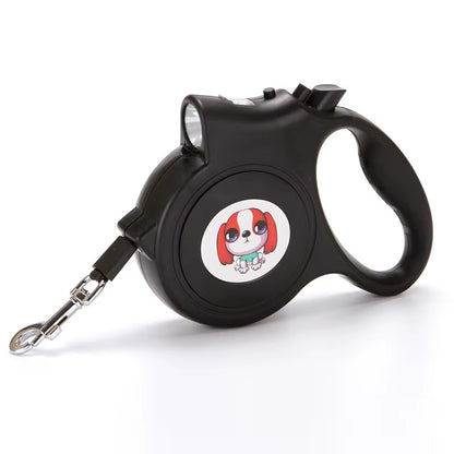 Guinzaglio per Cani Retrattile Con Torcia a LED Guinzaglio per Cani Con Cintura Di Trazione per Cani Staccabile per Cani