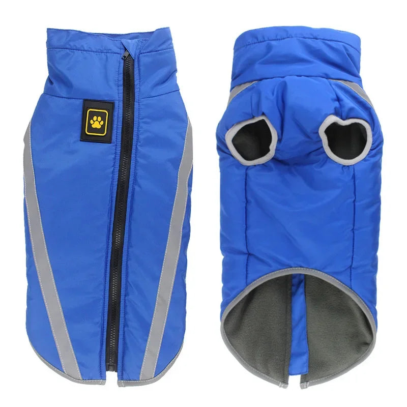 Vestiti Impermeabili per Cani Di Taglia Grande Giacche Invernali Calde per Cani Di Taglia Grande Cappotto Imbottito in Pile per Animali Domestici Abbigliamento per Cani Dal Design Riflettente Di Sicurezza