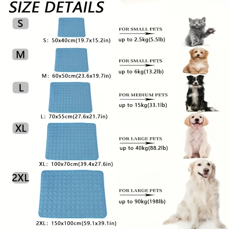 Tappetino Rinfrescante per Cani Lettino Freddo Estivo per Animali Domestici Extra Large per Cani Di Piccola Taglia Accessori per Animali Domestici Coperta Durevole per Gatti Divano Coperta per Ghiaccio per Gatti