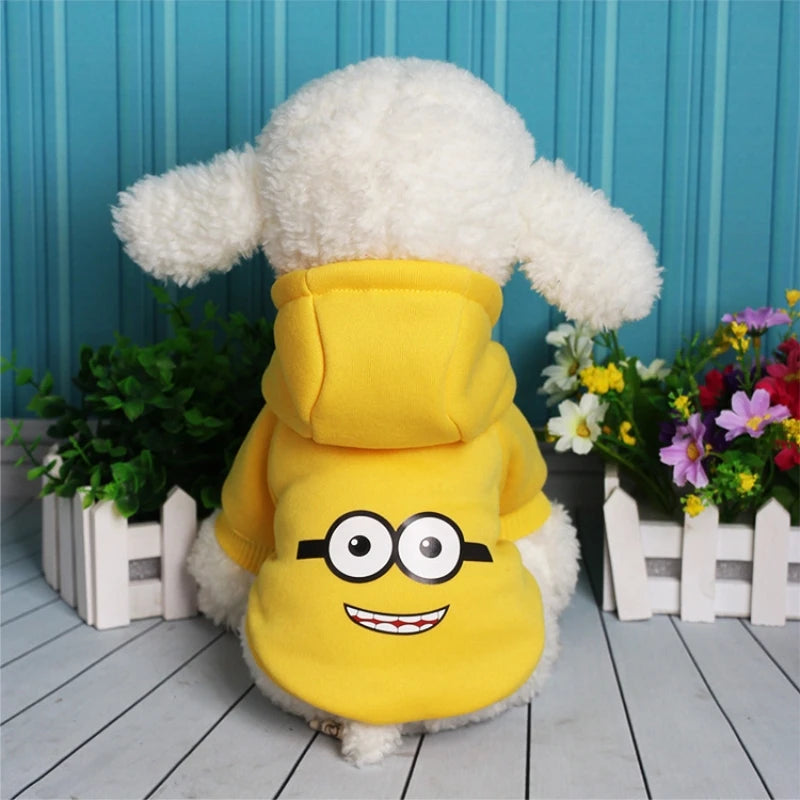 Abbigliamento per Cani Pet Dog Giacca Natalizia Inverno Caldo Spesso Simpatico Cartone Animato Piccolo Cane Panno Costume Abito Abbigliamento Cucciolo Gattino Costume