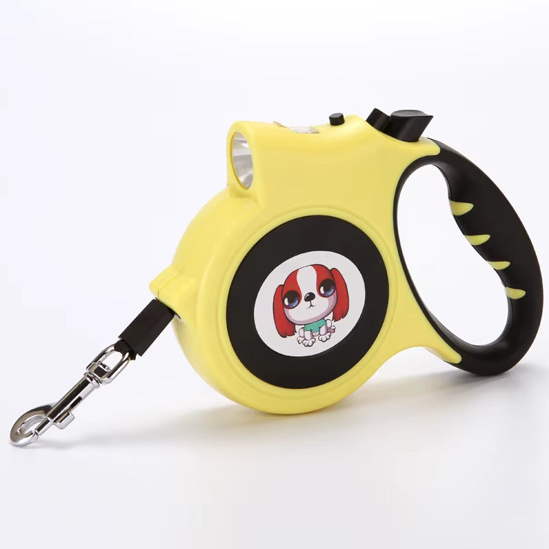 Guinzaglio per Cani Retrattile Con Torcia a LED Guinzaglio per Cani Con Cintura Di Trazione per Cani Staccabile per Cani